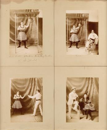 (BOXING) A set of 4 photographs of Belle Gordon, Champion Lady Bag Puncher of the World.